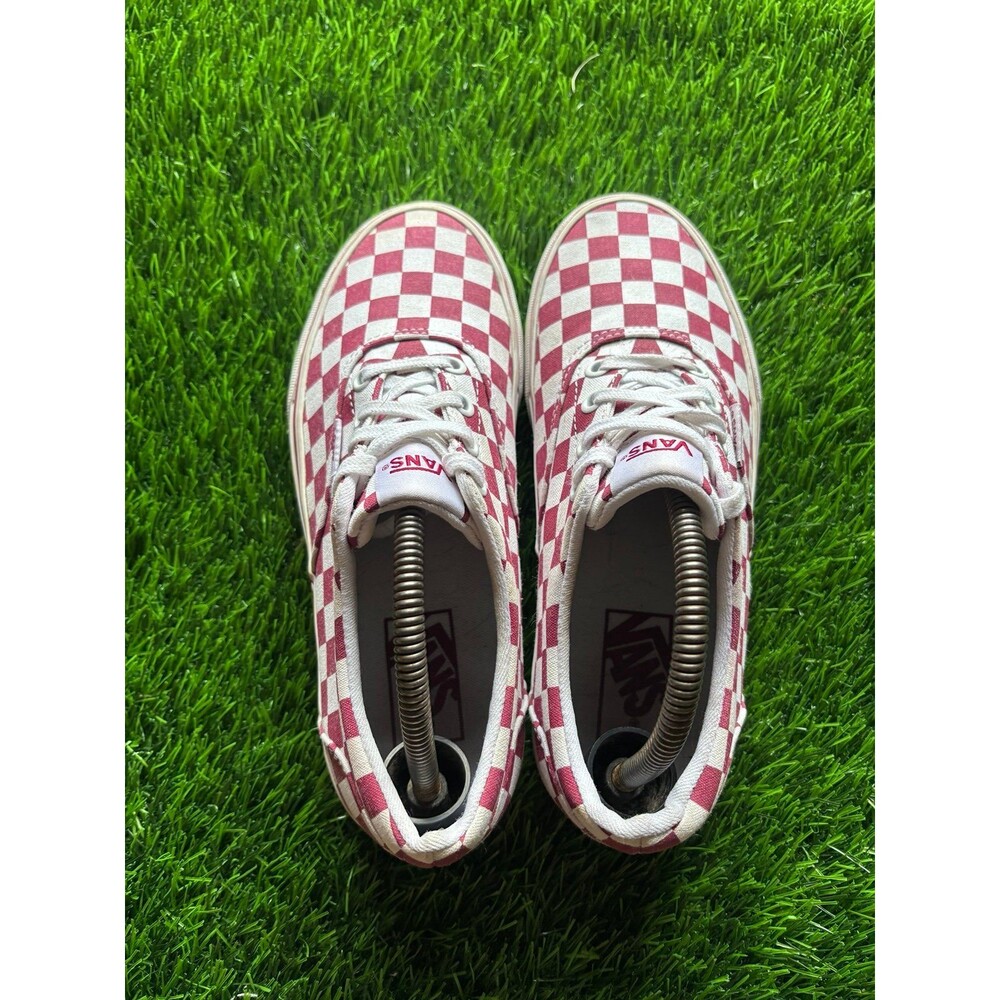 Vans Red White Checkerboard Fashion Sneakers Women's Size 6.5